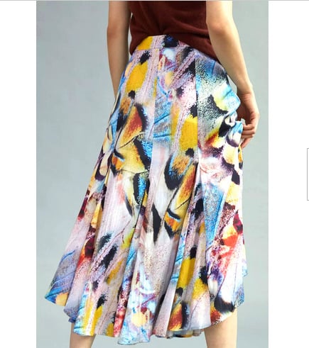 Classic NWT Anthropologie 2 A-Line Midi Skirt Watercolor Art Vibrant Abstract 160$ OYvi3iExF Wholesale