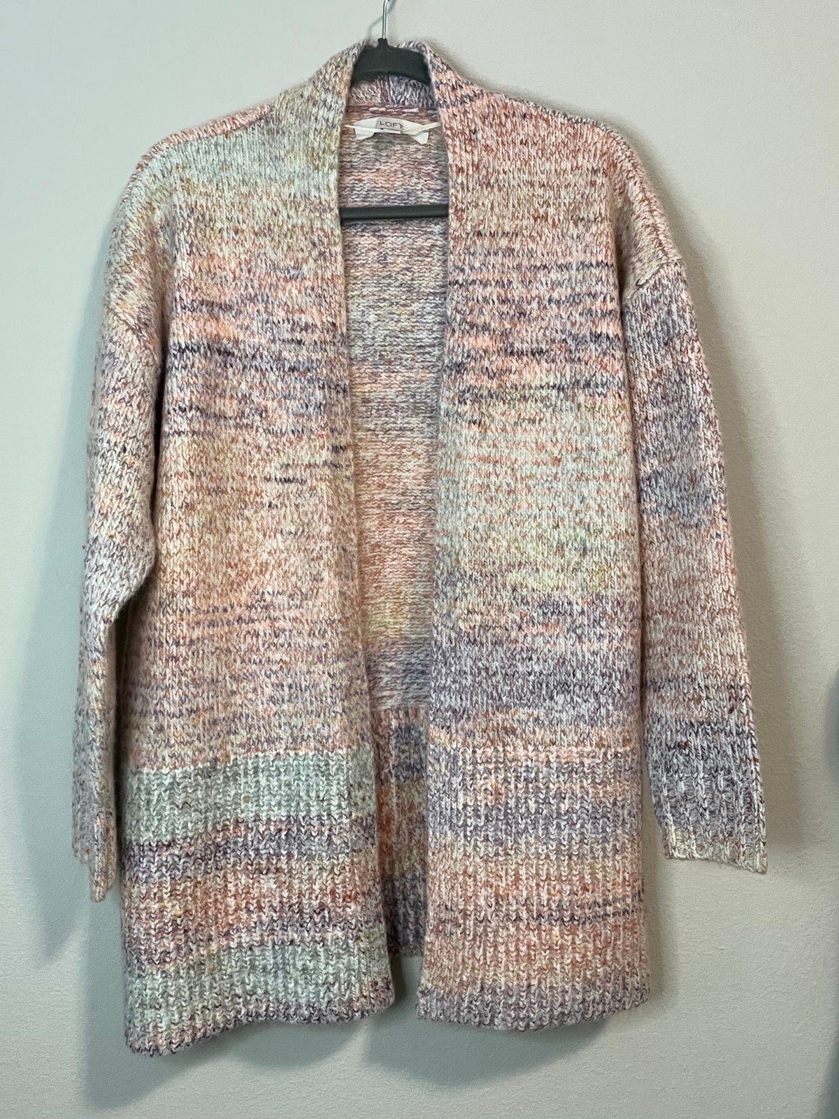 Discounted LOFT Multicolor Wool Blend Winter Sweater Ca