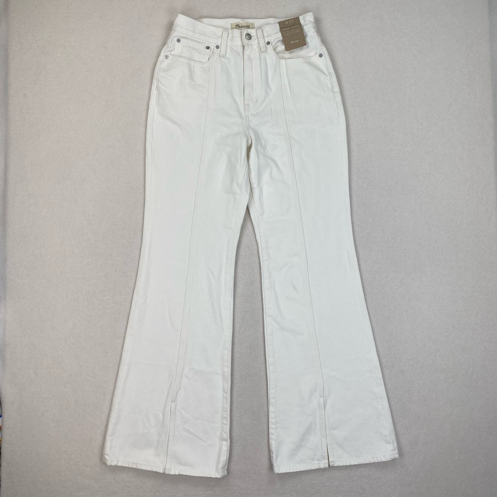 Amazing Madewell Jeans Size 27 White Baggy Flare Loose 