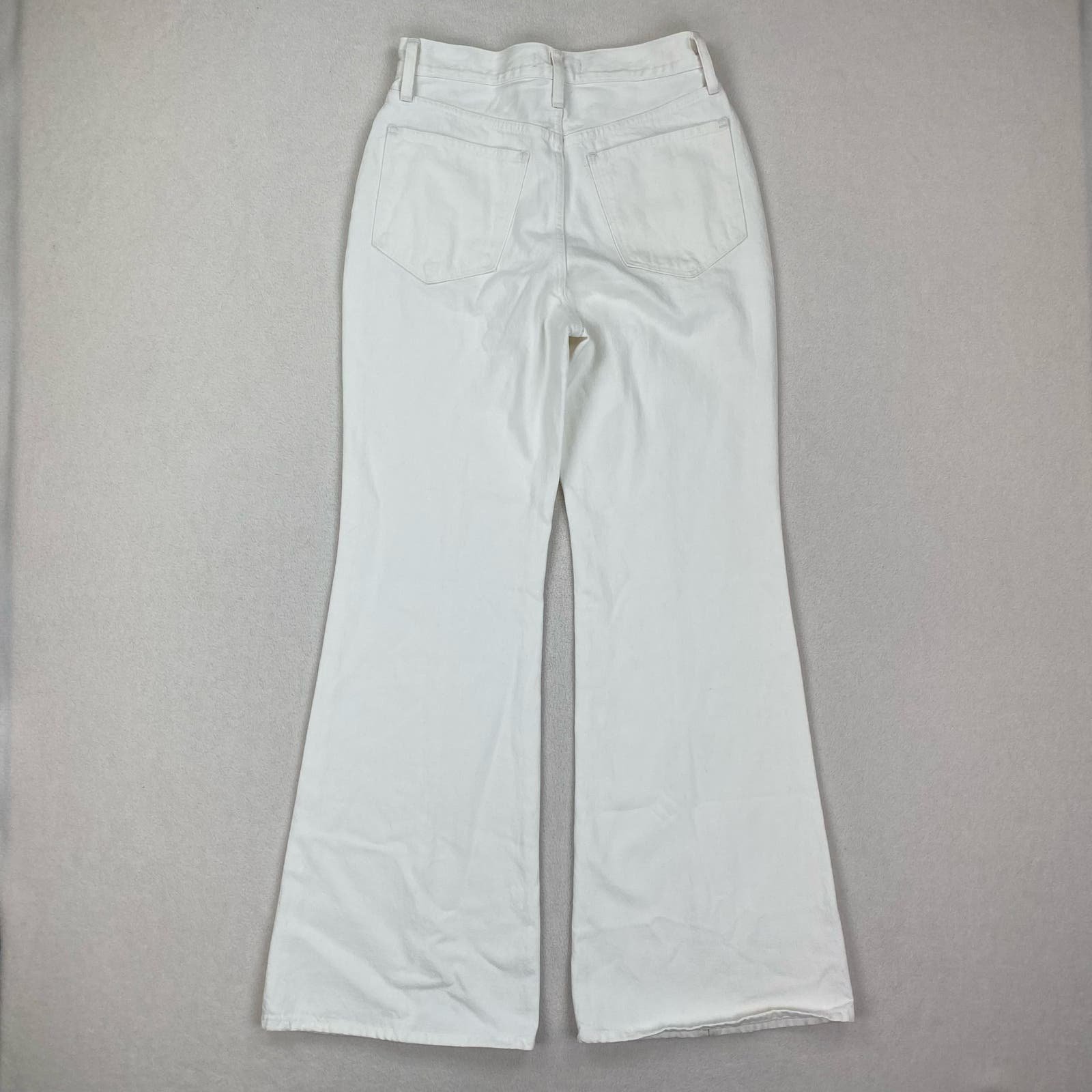Amazing Madewell Jeans Size 27 White Baggy Flare Loose Fit High Rise Split Hem NWT HLEh32XPe Novel 