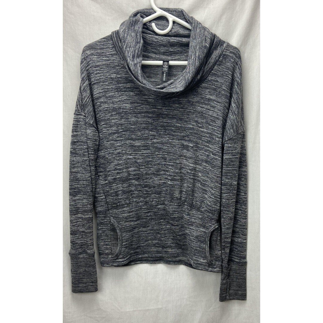 Amazing 90 Degree By Reflex Top Pullover Cowl Neck With Thumbholes Women’s Small Gray G93anHCBO Novel 