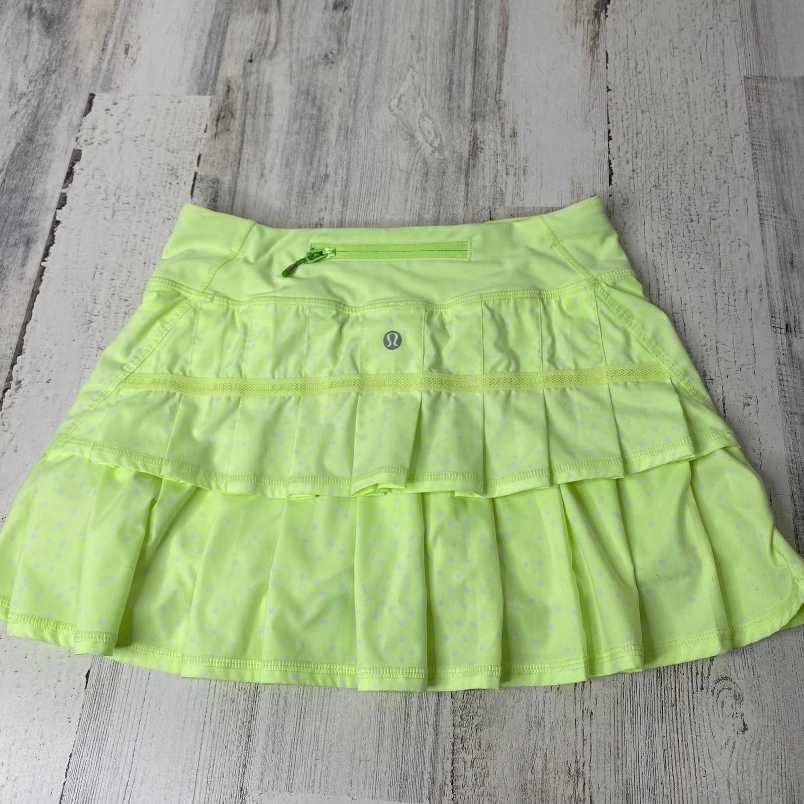 Authentic Lululemon Pace Setter Skirt Skorts neon Faded