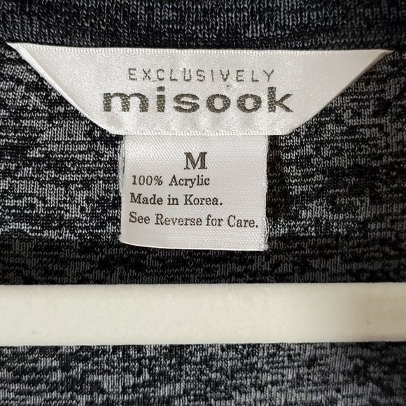 Special offer  Misook scalloped grey striped cardigan sweater size medium GDciIqFpI Buying Cheap
