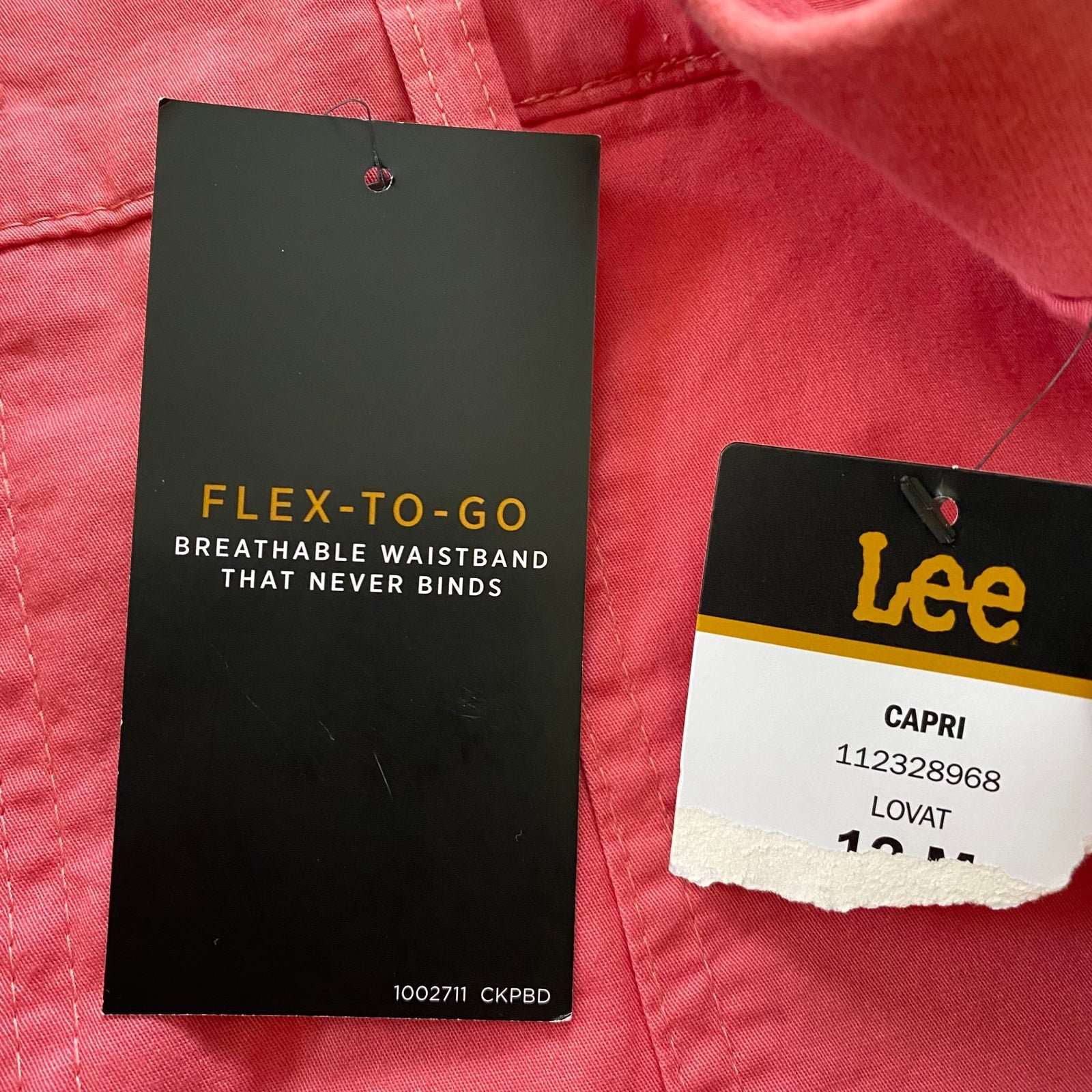 Stylish NWT Lee Women´s Flex-to-go Cargo Capri Pants Size 12 Medium Pink joaksBzd2 New Style
