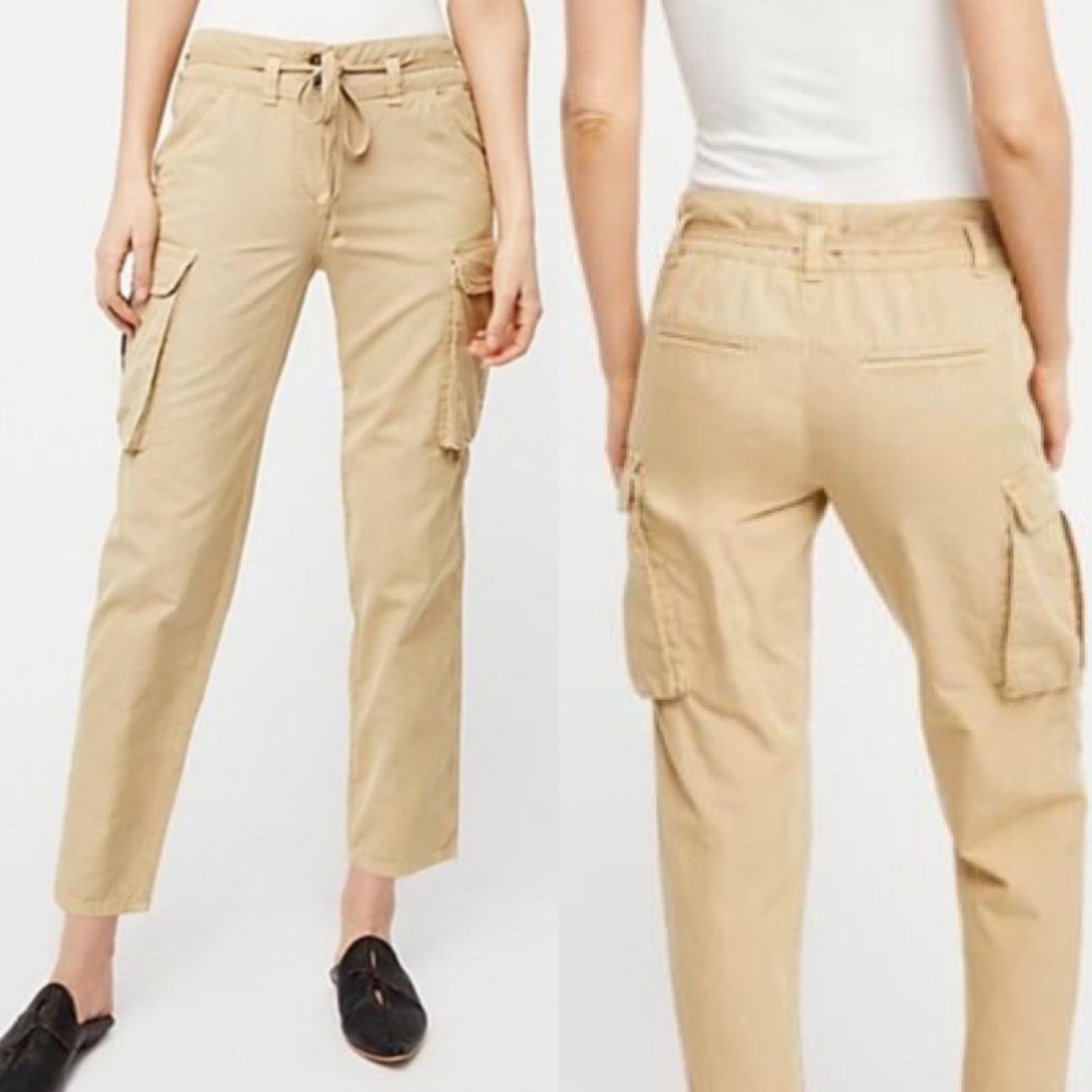 large discount Free People Cargo Pants High Rise Ankle 