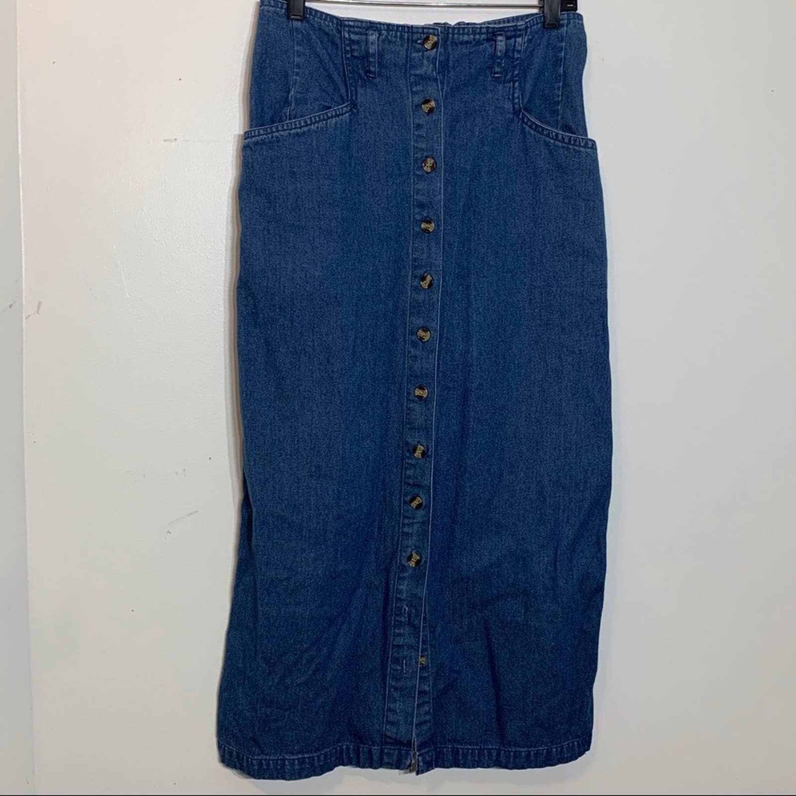 Factory Direct  Vintage 1970s denim jean button front maxi skirt MtcZJLJcx hot sale