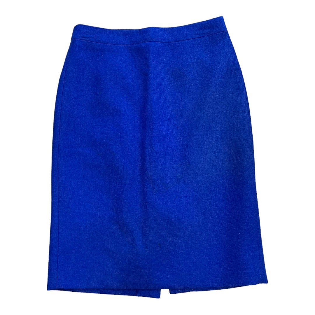 high discount J. Crew Blue Wool No 2 Pencil Skirt Mini 
