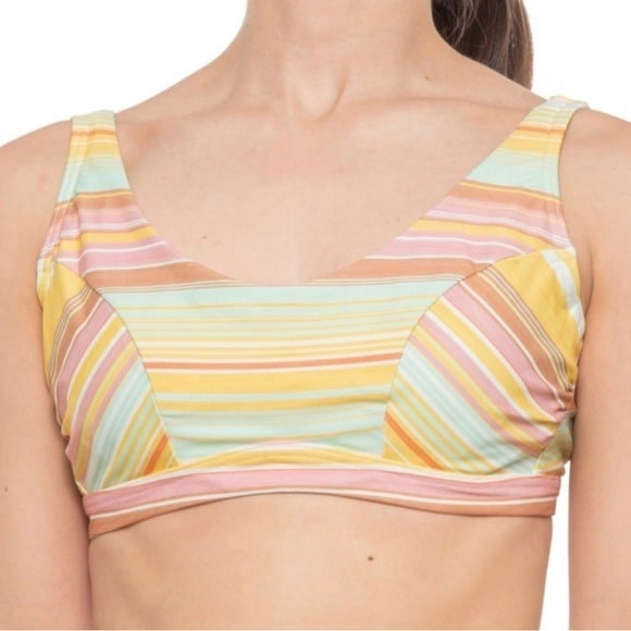 Cheap PRANA Abella D-Cup Bikini Top Size 36D Amber Pontoon Rainbow Stripe H3yRxrckg well sale