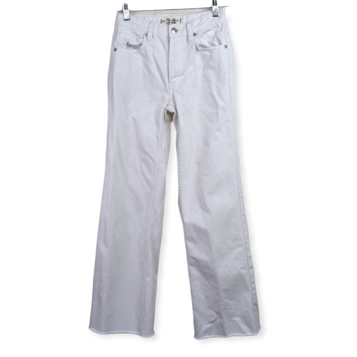 Custom Free People We The Free Jeans 24 Womens White Flare Denim 100% Cotton Bohemian luvDV8Te1 Discount