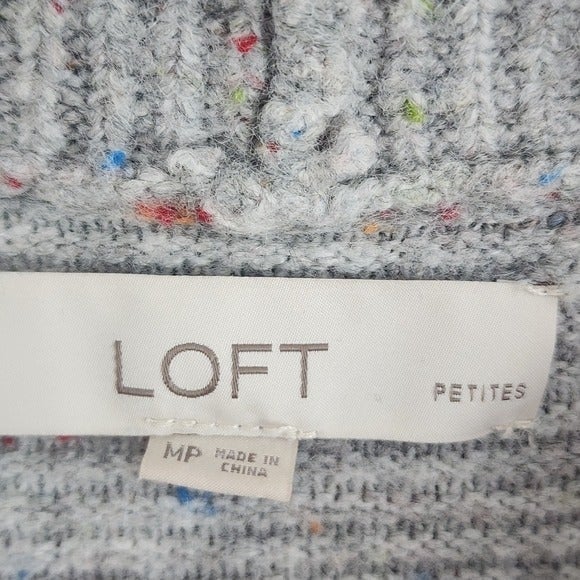Latest  Loft cowl neck pullover gray specks sweater women´s MP OgsJCvZ72 Wholesale
