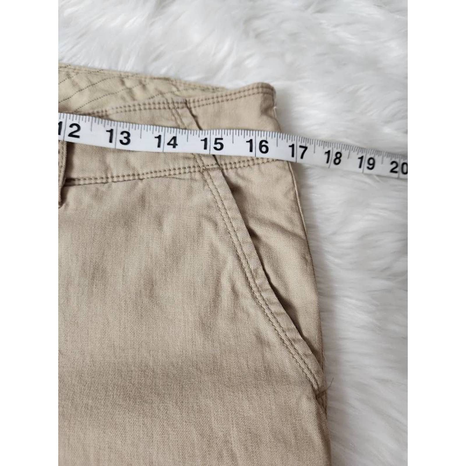 good price American Eagle Outfitters Womens Straight Leg Pants Beige Mid Rise Stretch 10 ONOuEVrsD for sale