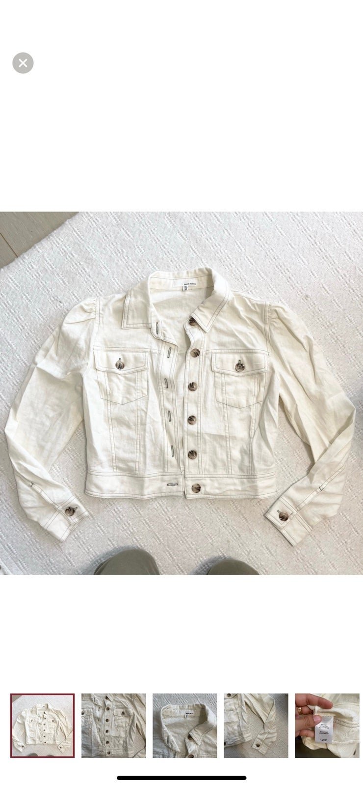 Great NWOT June & Hudson Linen blend crop jacket Size X