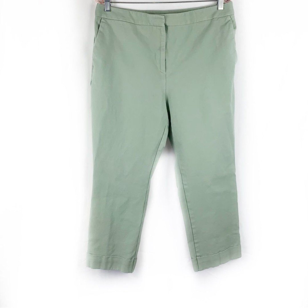 Buy Ann Taylor Sage Green Chino Pants Ankle Length Stre