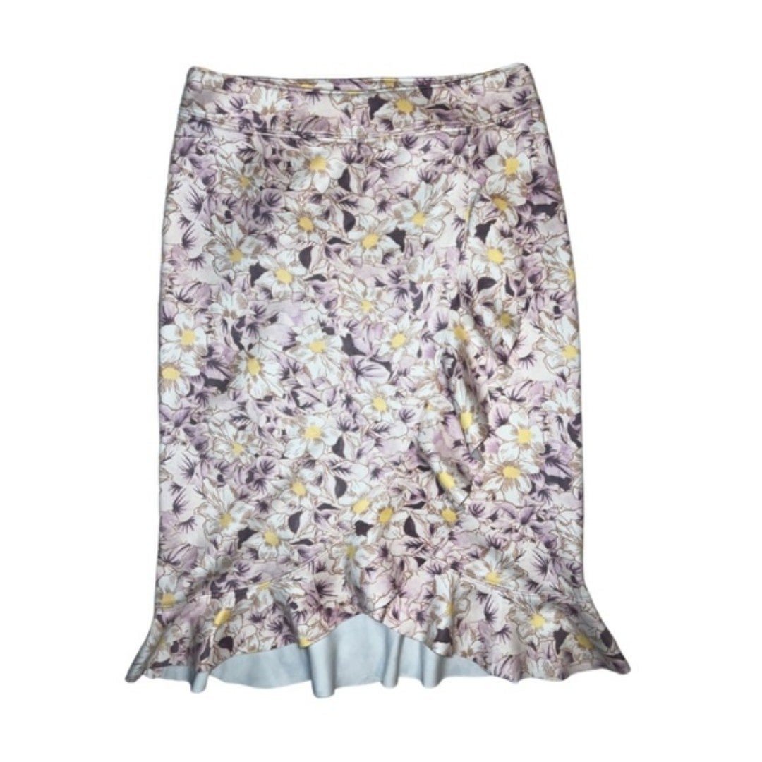 high discount ANTHROPOLOGIE Skye Floral Ruffled Skirt, 