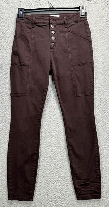 floor price Pistola Jeans Womens 28 Brown Button Fly Hi Rise Straight Leg Pockets Ladies p6THTVMmI Wholesale