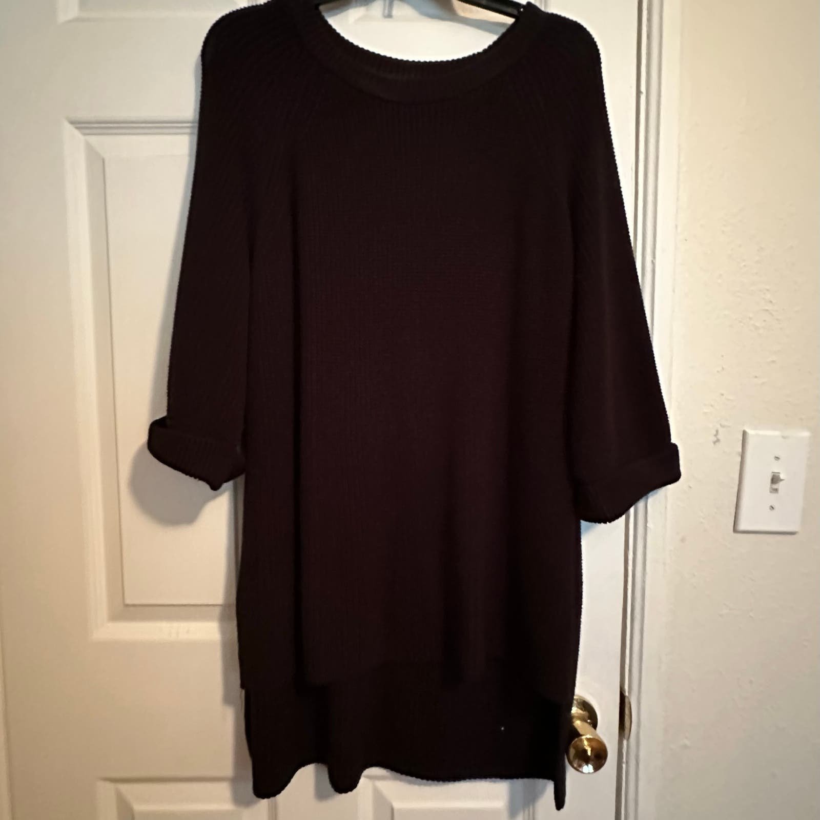 Discounted Mote black 3/4 cuffed Sleeve sweater size La