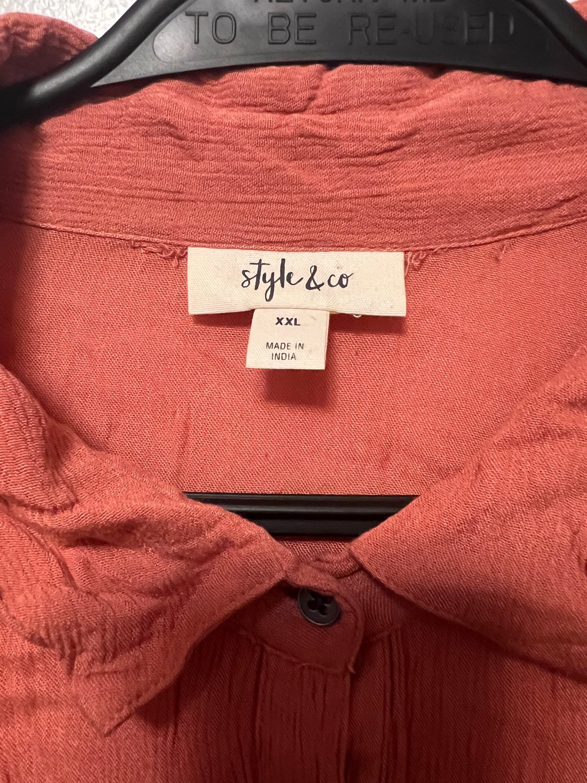 big discount Style & co cotton Women tunic top size XXL GJ2ip8pK6 no tax