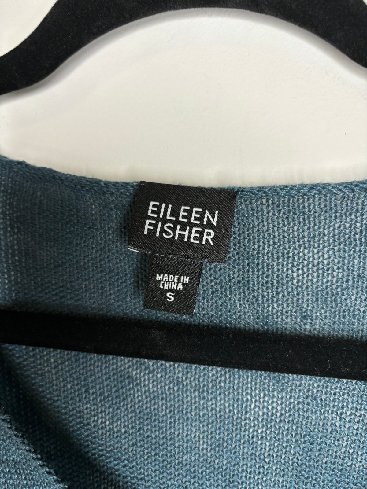 Promotions  Eileen Fisher Vintage Y2K Teal Linen V-Neck Sweater K0ugsCv3G New Style