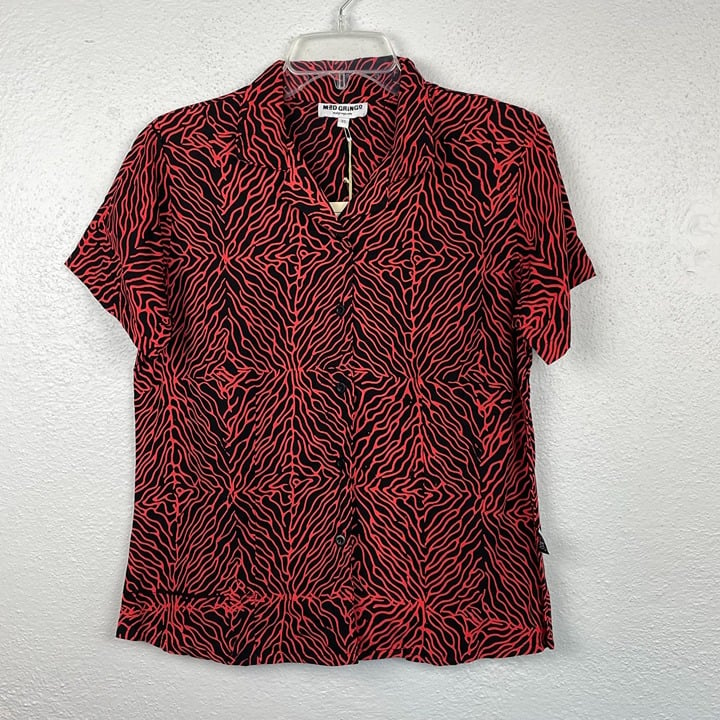 Exclusive NWT Mad Gringo Women´s Hawaiian Short Sleeve Button Up Camp Shirt Size XS lT3q0nqwl no tax