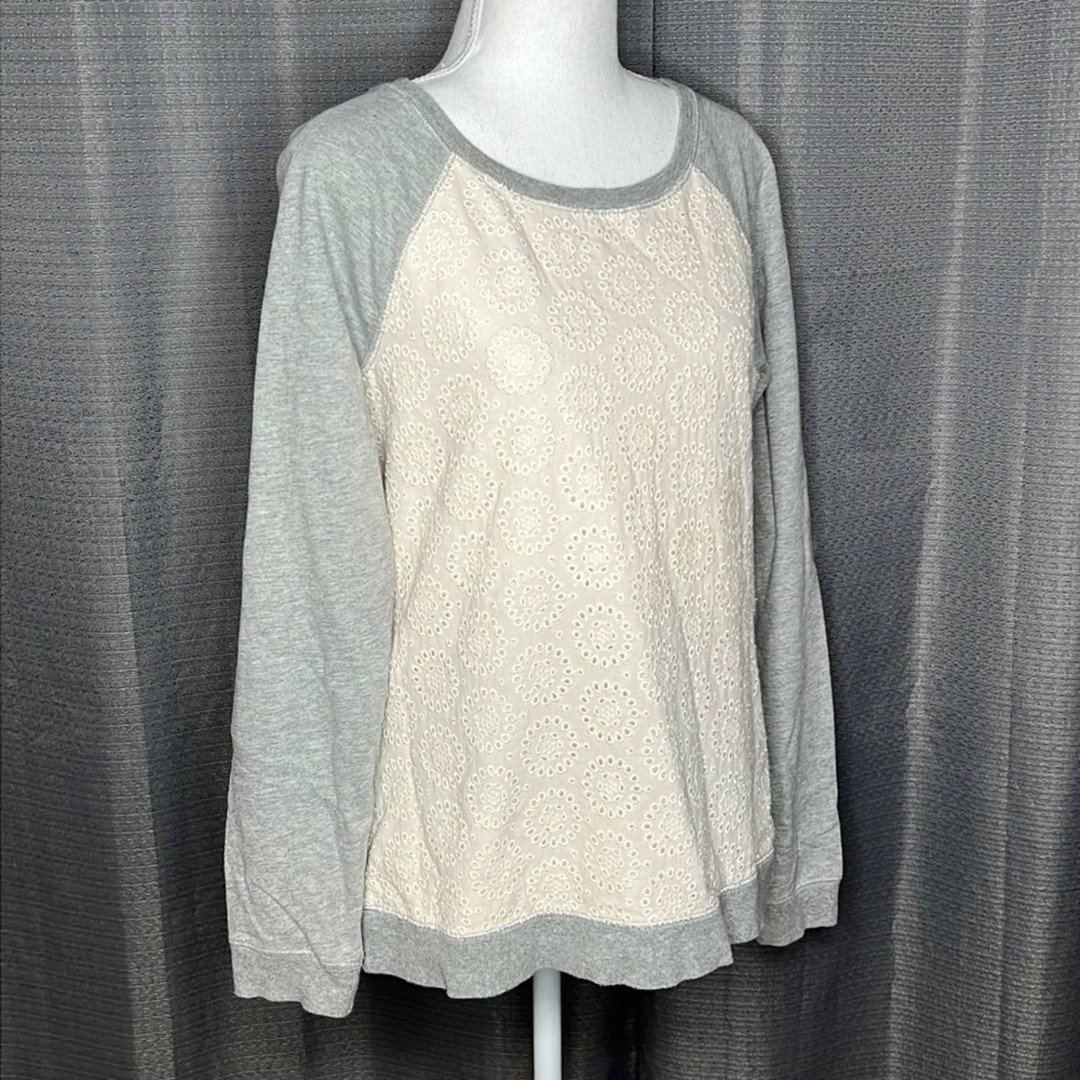 Cheap BODEN GRAY WITH CREAM EYELET SIZE 6 SWEATSHIRT FwIcQNk5Y Buying Cheap