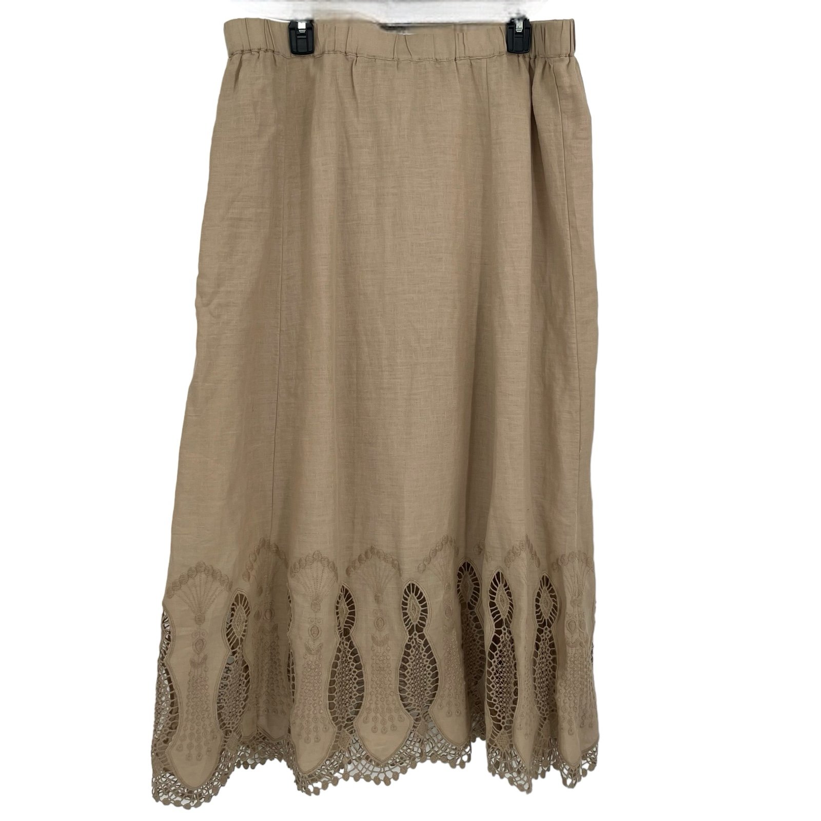 where to buy  Chico’s NWT Linen Crochet Lace Maxi Skirt