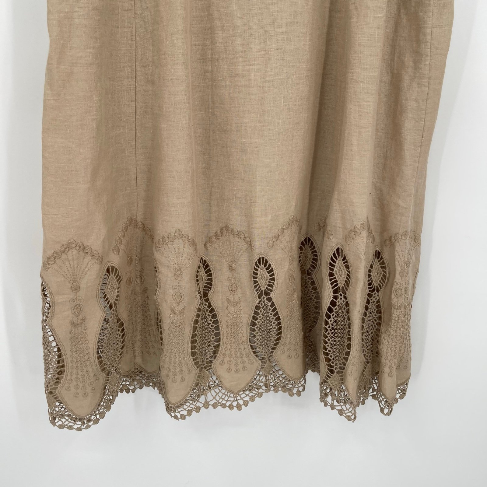 where to buy  Chico’s NWT Linen Crochet Lace Maxi Skirt Embroidered Hem Boho Size 2 (L) PmccjoobS Store Online