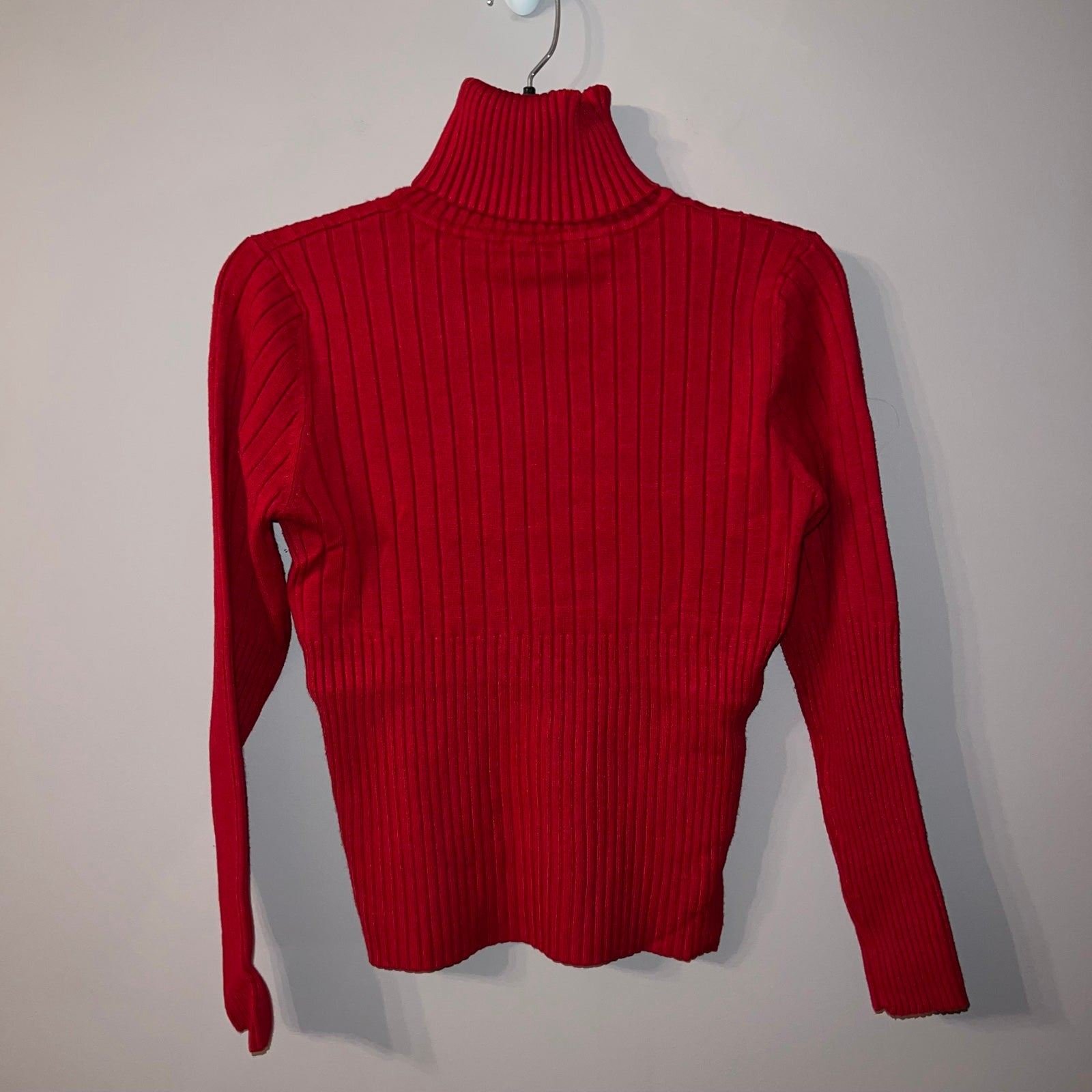 Buy Red ribbed turtleneck sweater women’s small oS8V3GKwP Novel 