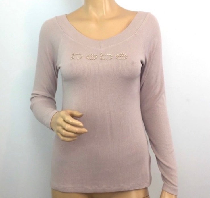Perfect Vintage Y2K Bebe crystal dusty pink top L iE4YuV95a just for you