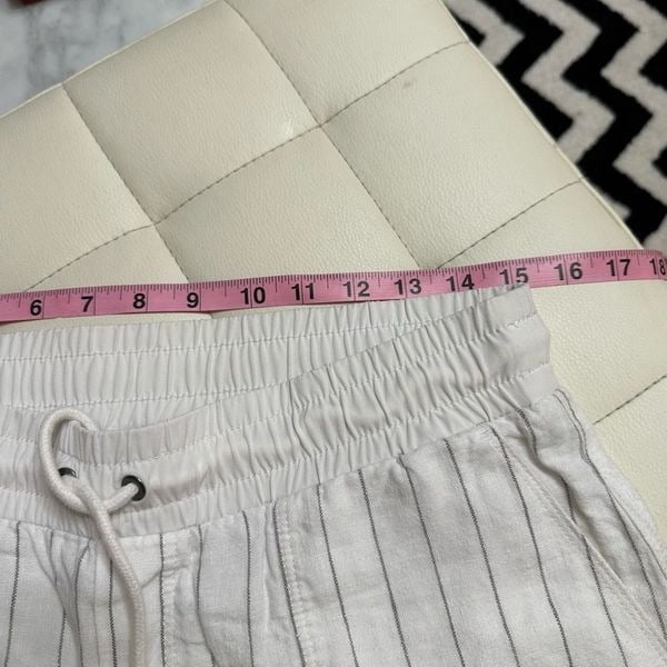 Gorgeous Athleta Womens Striped Stretch Linen Cropped Pants White Gray Size 10 (vw22) kWMbhcoQE all for you