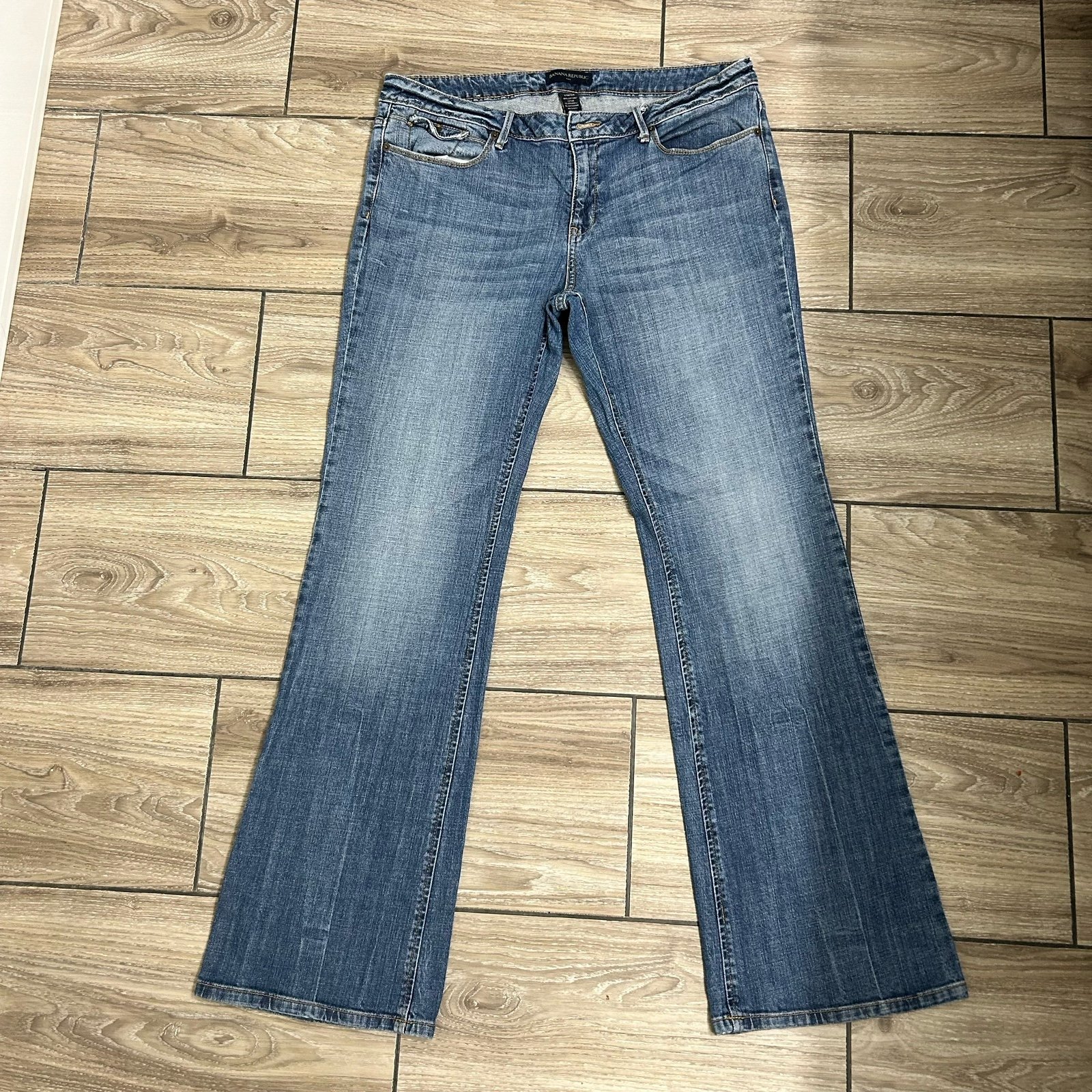 Popular Banana Republic Womens Jeans Stretch 14R Button Back Pockets Medium Wash Denim NCByvSceL Discount