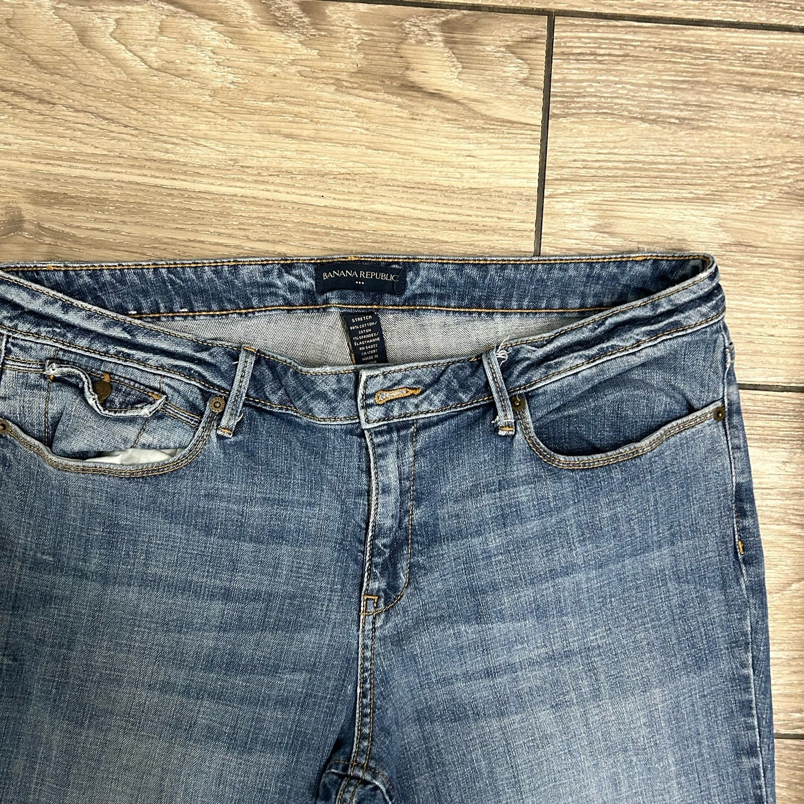 Popular Banana Republic Womens Jeans Stretch 14R Button Back Pockets Medium Wash Denim NCByvSceL Discount