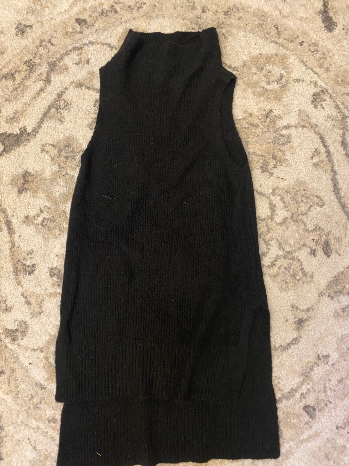Classic Black Size Small Sweater Vest Sleeveless KO3S4j