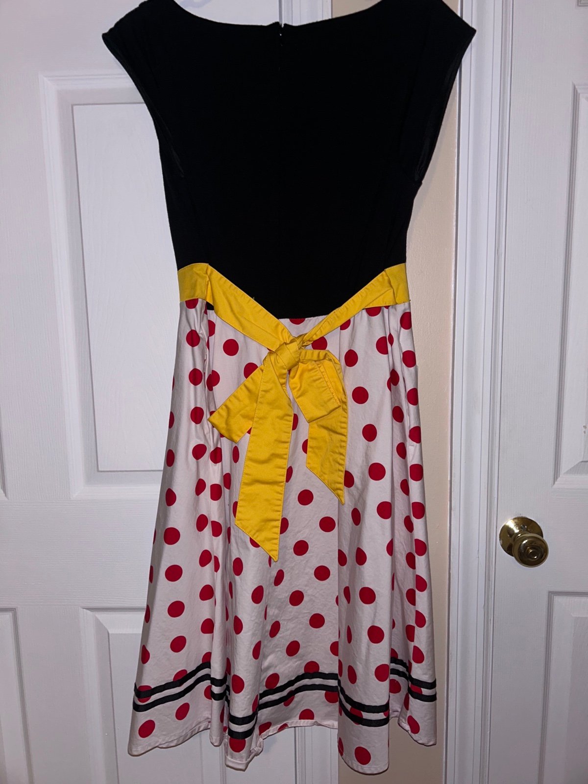 Authentic Disney Dress Shop Minnie Mouse Polkadot Vintage Dress (Large) lJu1NQZ0Z High Quaity