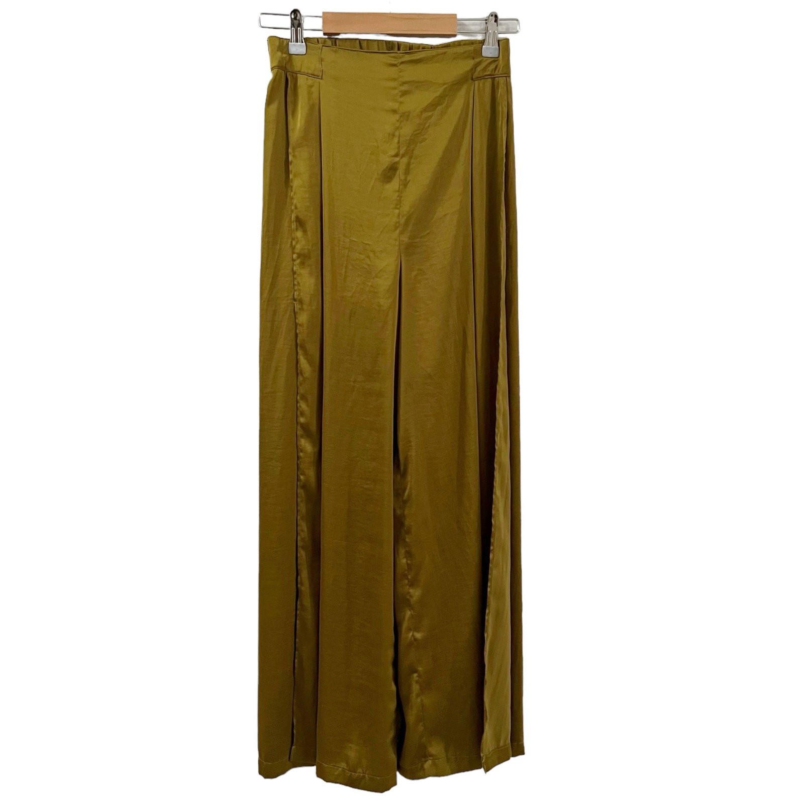 cheapest place to buy  Free People Pleated Open Front Pants Wide Leg Lightweight In Mustard MqiD2M5ix Zero Profit 
