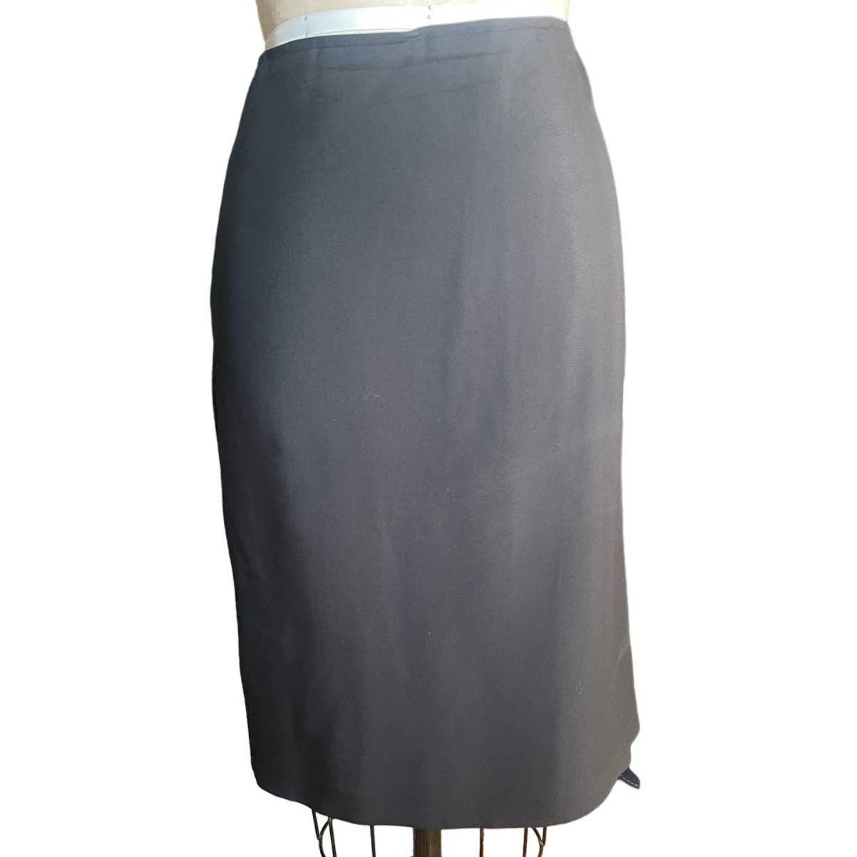 Classic Ellen Tracy 100% Silk Pencil Skirt Knee-Length 