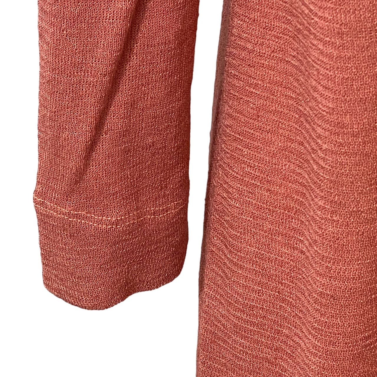 Exclusive Eileen Fisher Long Open Cardigan Coral Dusty Rose Organic Linen Nylon Blend S pOTr5KMjn Store Online