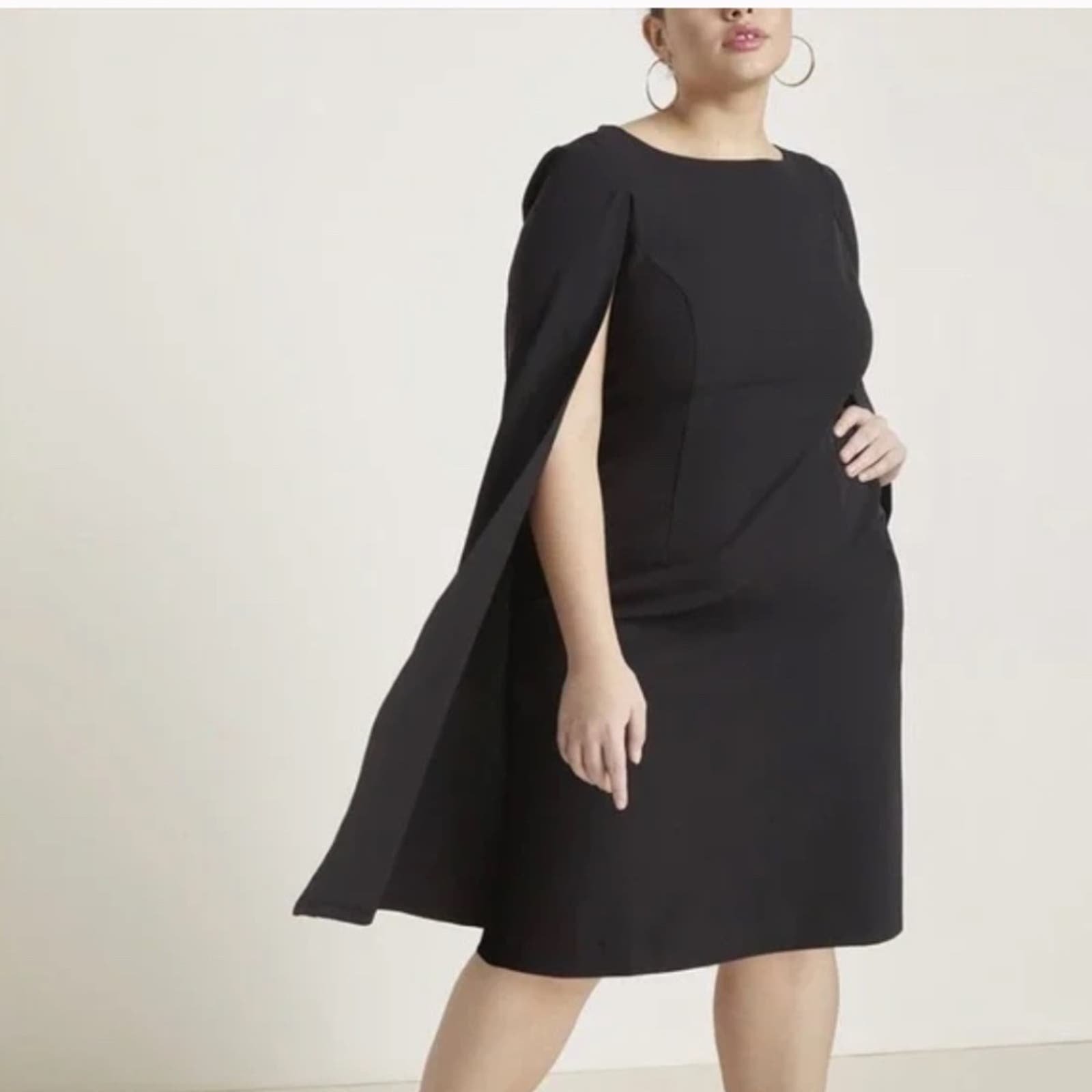 where to buy  Eloquii Black Cape Dress oJy1gK7ub Store 