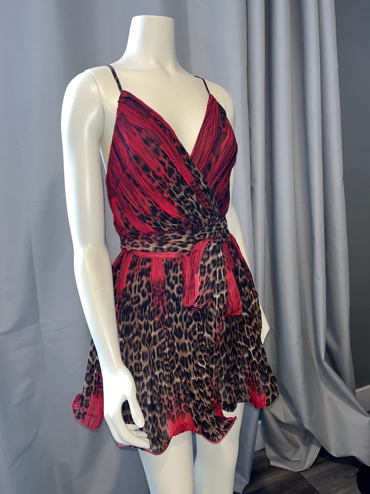 Classic Fashion Nova (FN) Sleeveless Romper - Red Leopard/Cheetah/Animal Print NWXHZaOOB US Sale