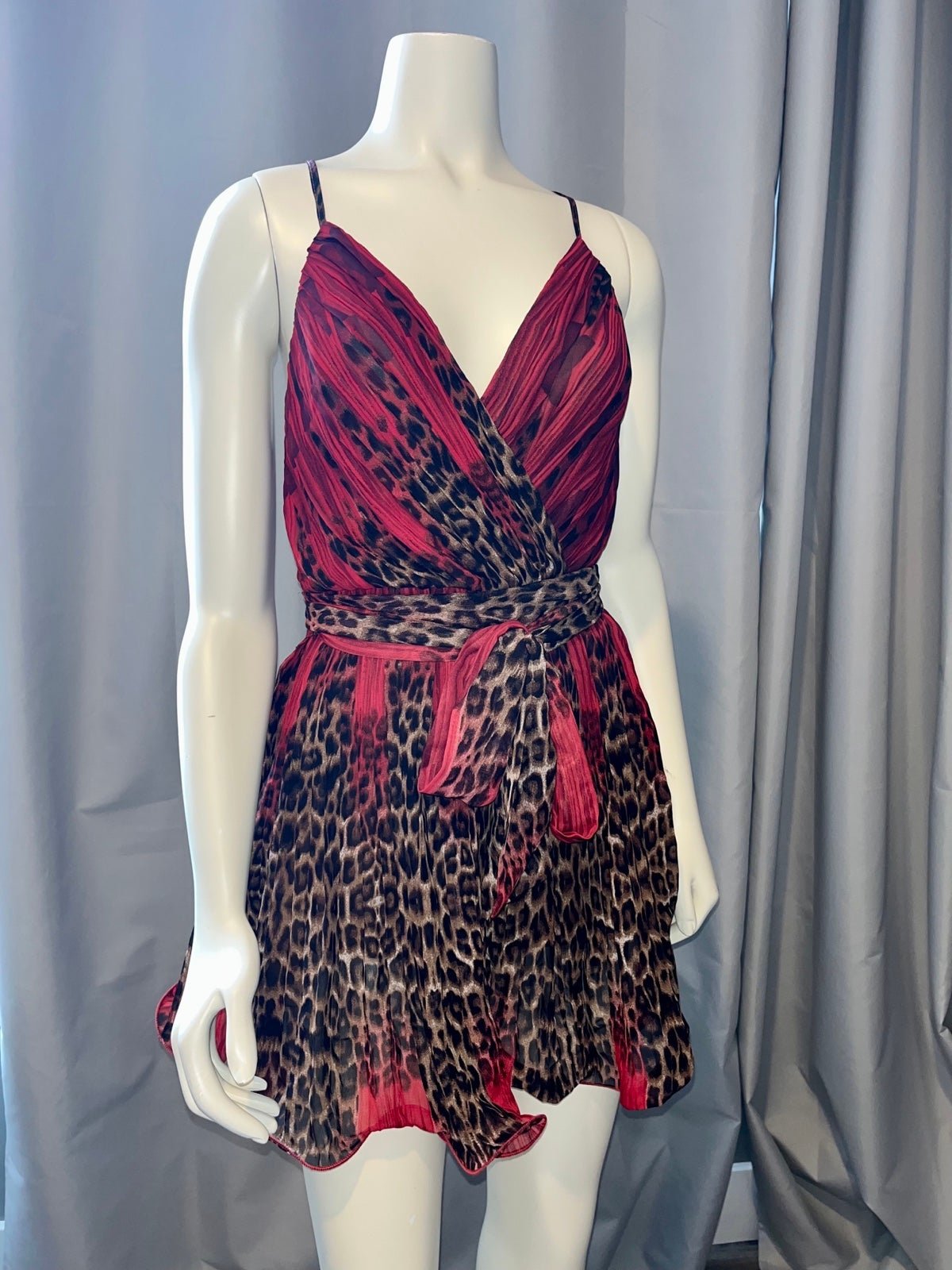 Classic Fashion Nova (FN) Sleeveless Romper - Red Leopard/Cheetah/Animal Print NWXHZaOOB US Sale