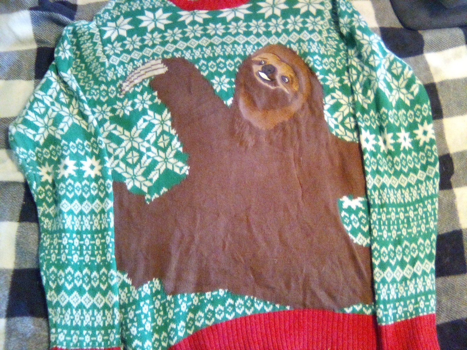 Personality Sloth Ugly Christmas Sweater Size Large N2gIZEnEO just buy it