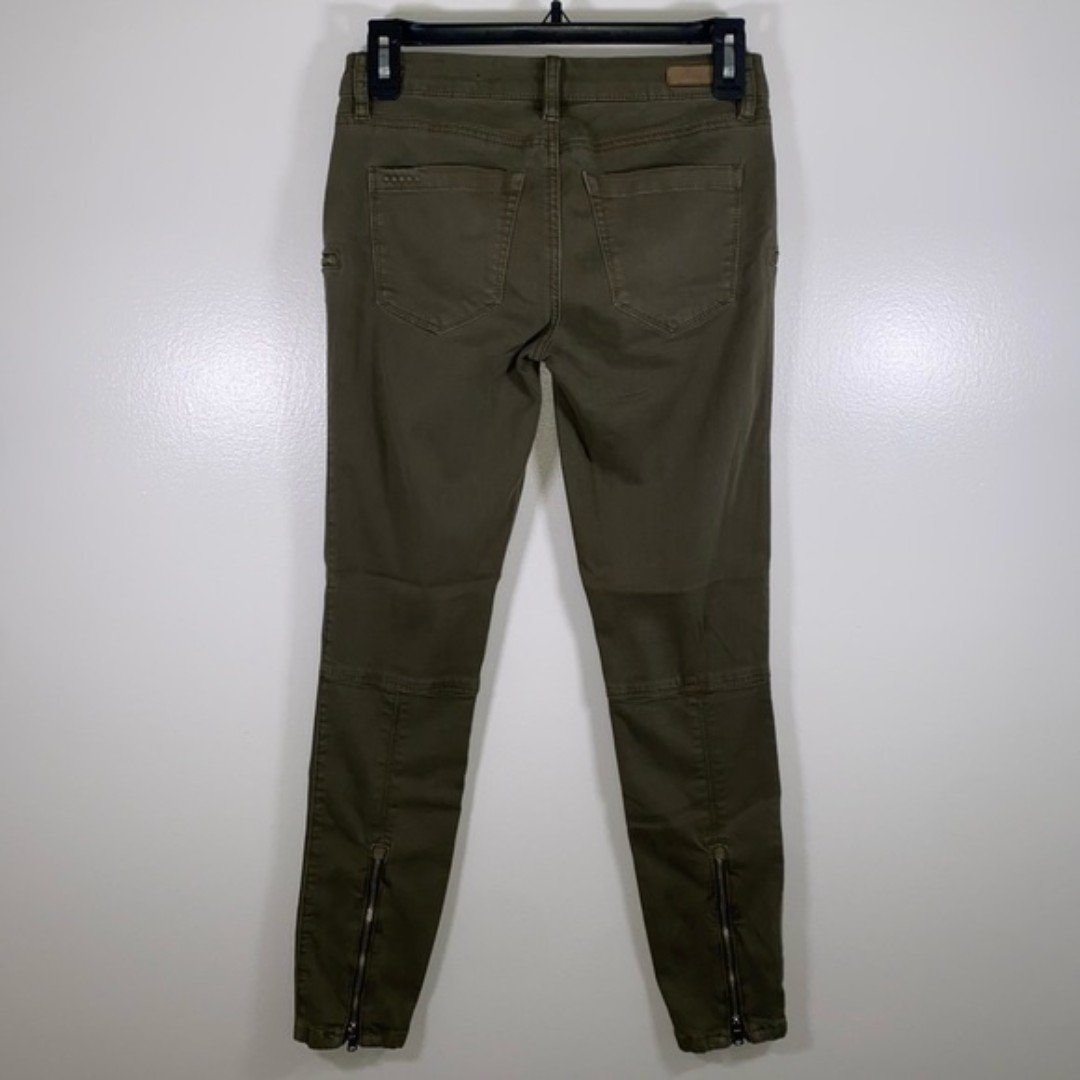 Cheap Blank NYC skinny zipper hem moto pants size 25 green jaxwnlO1s Everyday Low Prices