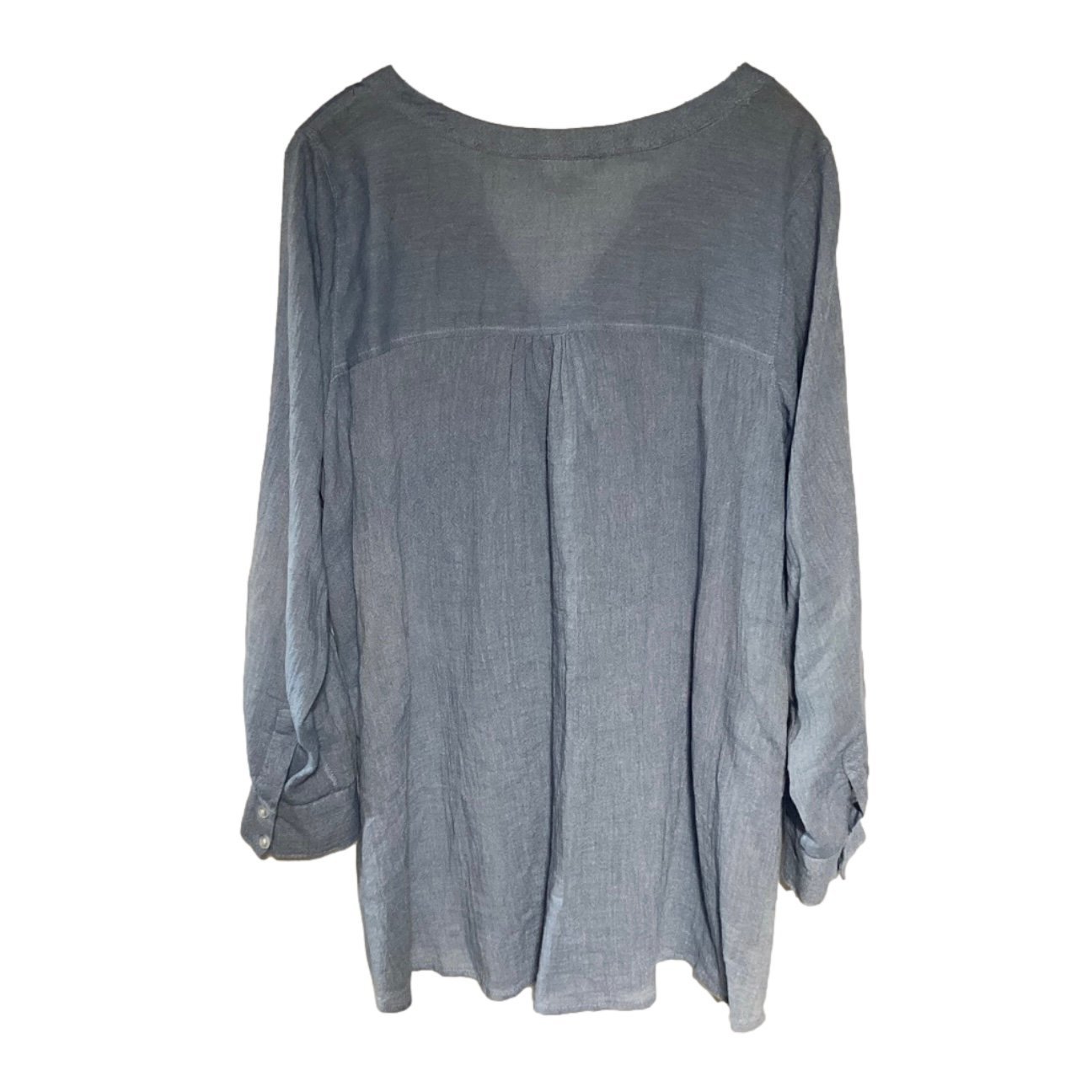 High quality Avenue blue button down shirt long sleeves lightweight Size 18/20 HehsQ8IJr online store