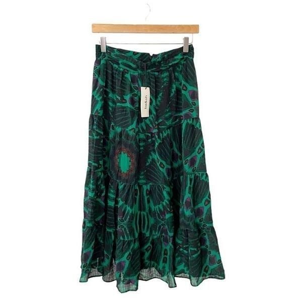 Custom NWT ba&sh Claren Tiered Midi Skirt size Medium L