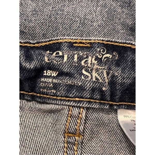 Personality Terra & Sky Denim Cut Off Distressed Jean Shorts Sz 18W 39” Waist 1% Spandex HcLTAbai7 hot sale
