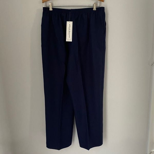large discount Alfred Dunner Women’s Flat Front Elastic Waist Classic Blue Pants size 16 naPjgZWEs High Quaity