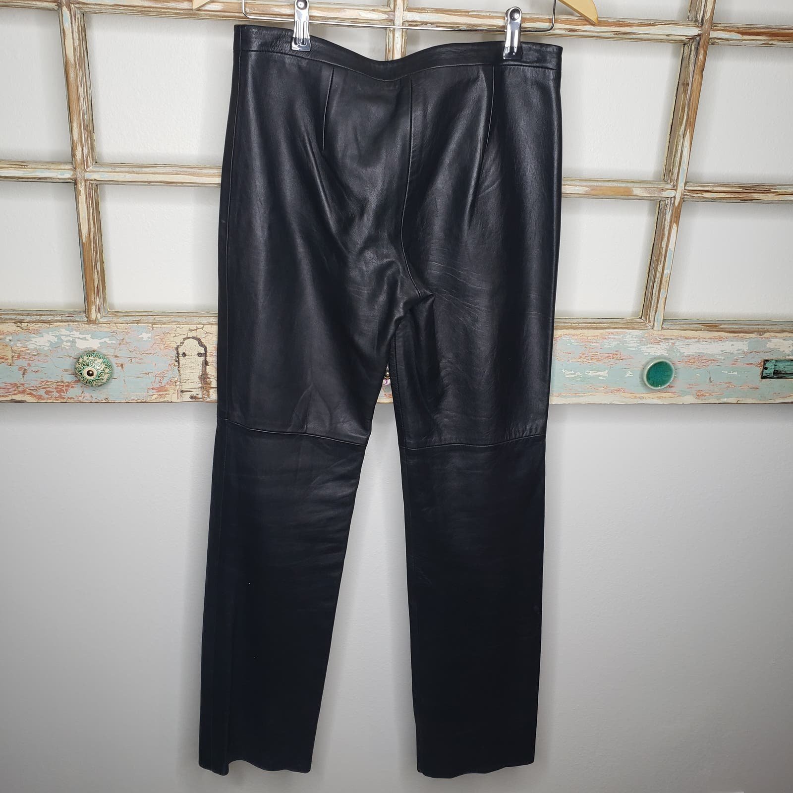 large discount BCBG MAXAZRIA 100% LEATHER PANTS LADIES SIZE 4 kJCF4n5aN for sale