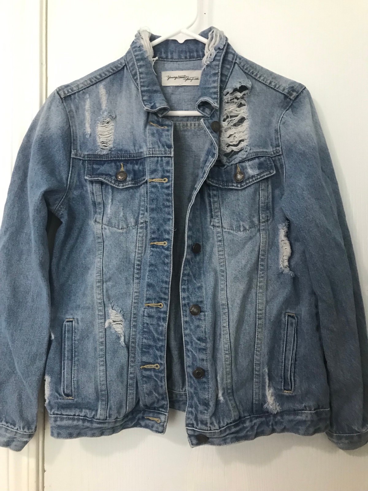 save up to 70% Ripped jean jacket LV3rZeC4m New Style