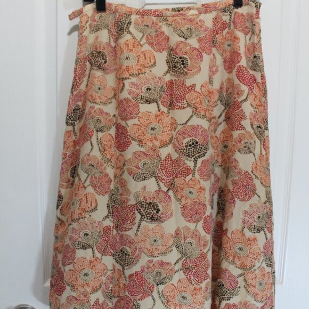 reasonable price Talbots Floral Silk Skirt size 10 MUEZ6Asnr US Outlet