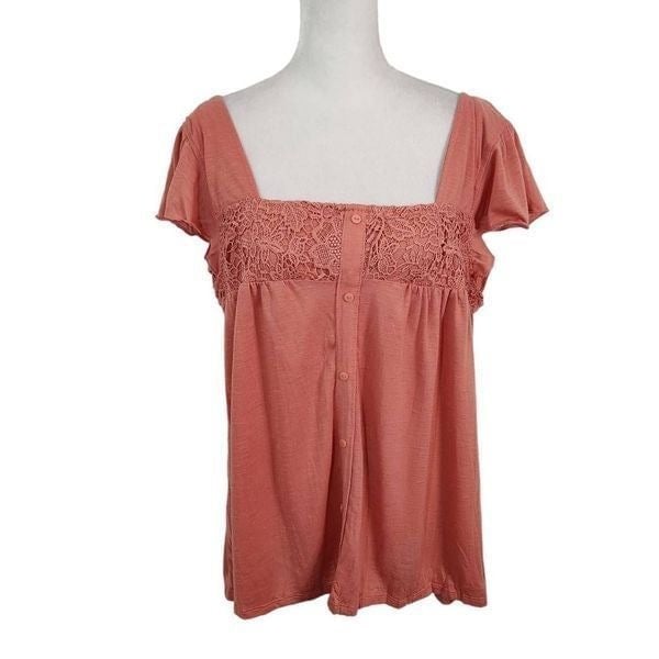 Fashion NWT Absolutely Famous Pink Knit Top Size XL HoT