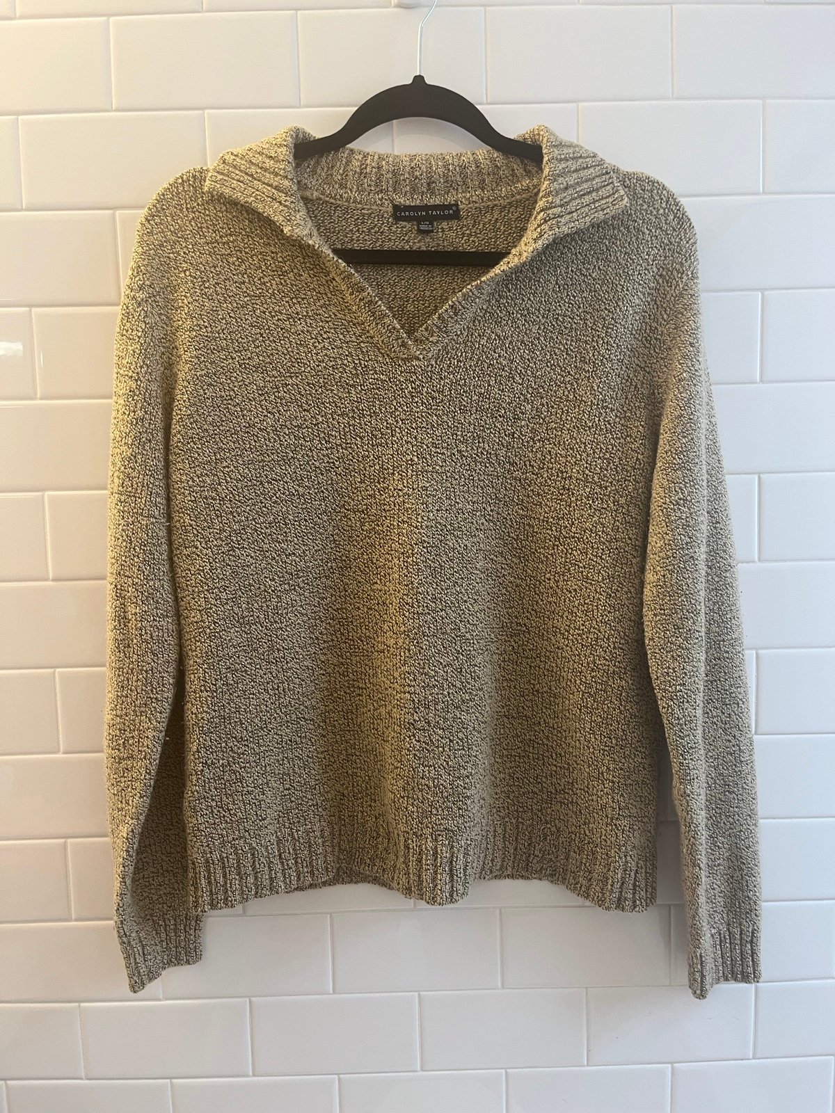 Buy Carolyn Taylor knit long Sleeve Sweatshirt Size Lar